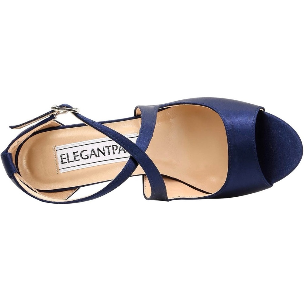 👠 ElegantPark Women’s Satin Navy Blue High Heels – (Size 8) - Elegant Park - Picture 8 of 16